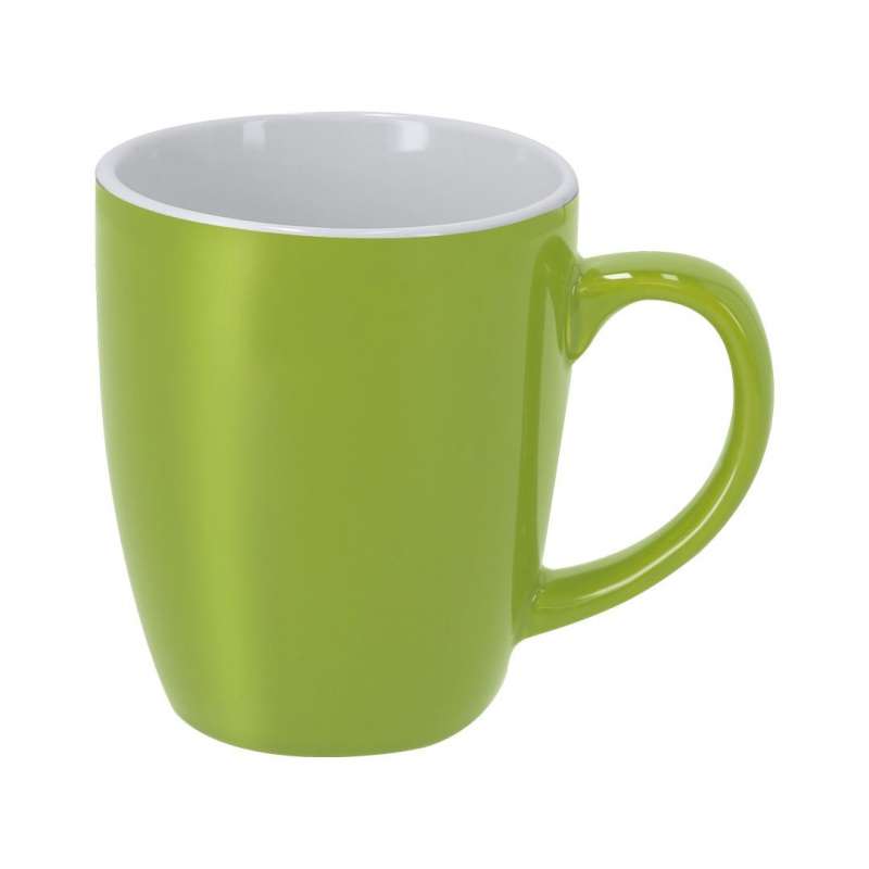 Caneca de cerâmica, exterior colorido e interior branco - Chávena a preço grossista