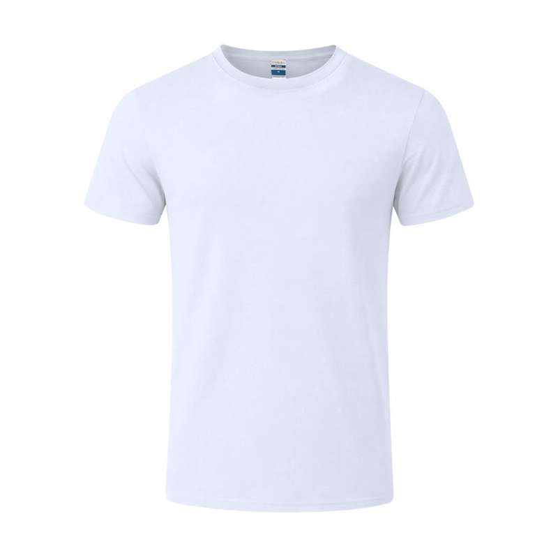 T-shirt branco em algodão suave com gola redonda - Produtos a preço grossista