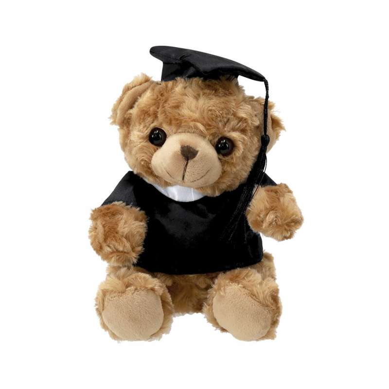 Oso de peluche graduado de terciopelo marrón - Peluche a precios de mayorista
