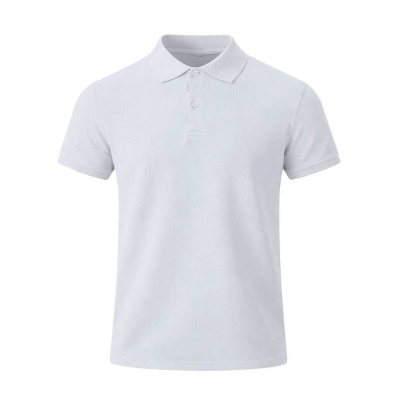 Polo blanco de algodón piqué mate - Productos a precios de mayorista