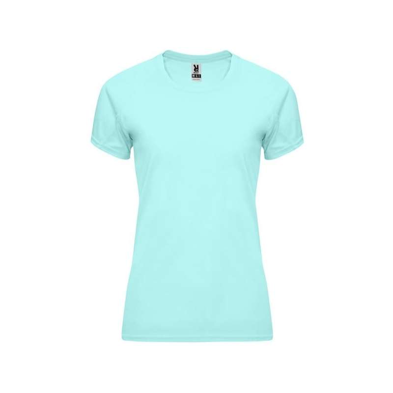 T-shirt técnico raglan curto feminino 135g/m² a preço grossista - T-shirt desportivo a preço grossista