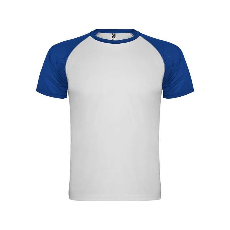 T-shirt desportivo curto raglan contrastado 140 g/m² - T-shirt desportivo a preço grossista
