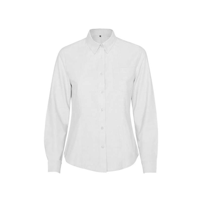 Dames Oxford blouse met zijzak, lange mouwen tegen groothandelsprijzen - Damesblouse tegen groothandelsprijzen