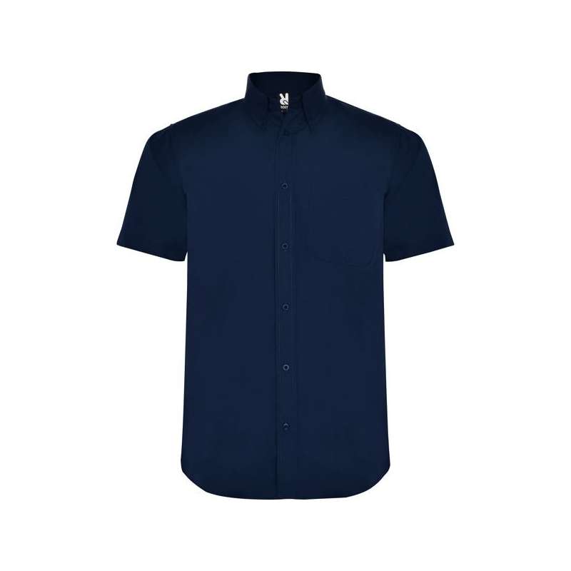 Camisa de homem de manga curta branca 130g - Camisa de homem a preço grossista