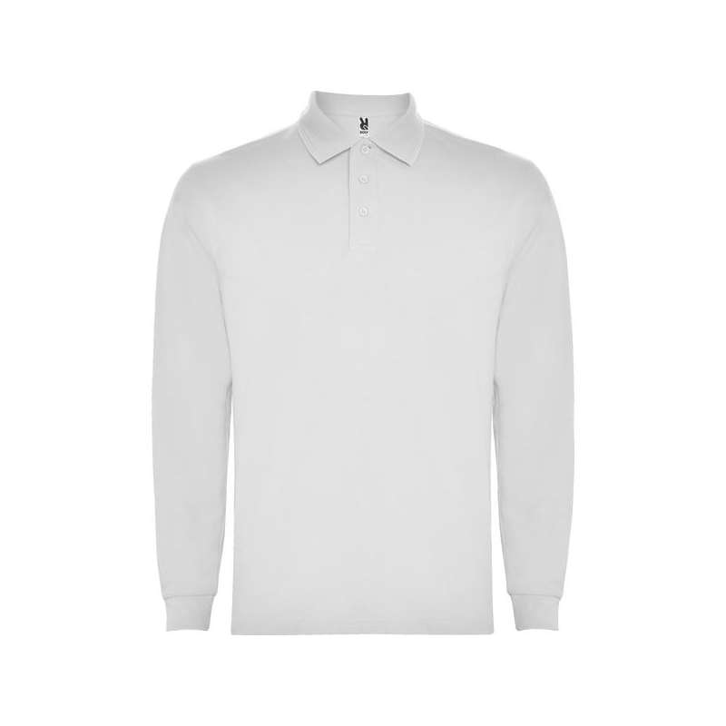 Langærmet polo med ribkant i størrelse 220g/m² - Skoleuniform til engrospris