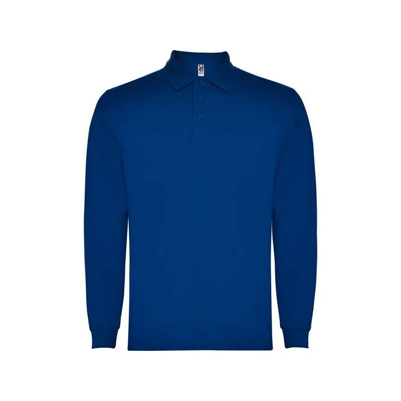 Polo Longo 35/65 com Detalhes em Côto - Polo de mangas longas a preço grossista