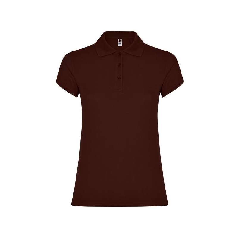 Polo mujer corto ajustado gris melange - Polo mujer a precios de mayorista