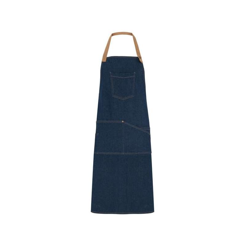 Avental longo em denim com 4 bolsos a preço grossista - Avental a preço grossista