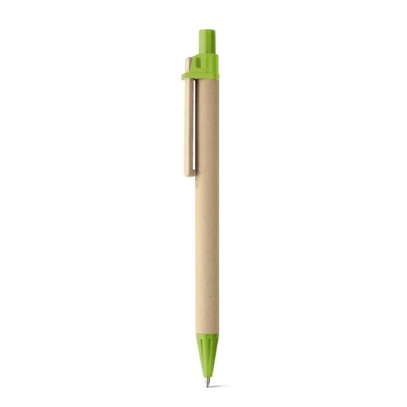 Kraft Paper Ballpoint Pen with Wood Clip - Ballpoint pen at wholesale prices