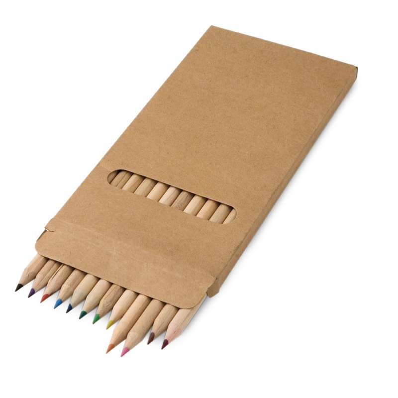 Kartondoos met 12 kleurpotloden 90x180mm - Pen tegen groothandelsprijzen