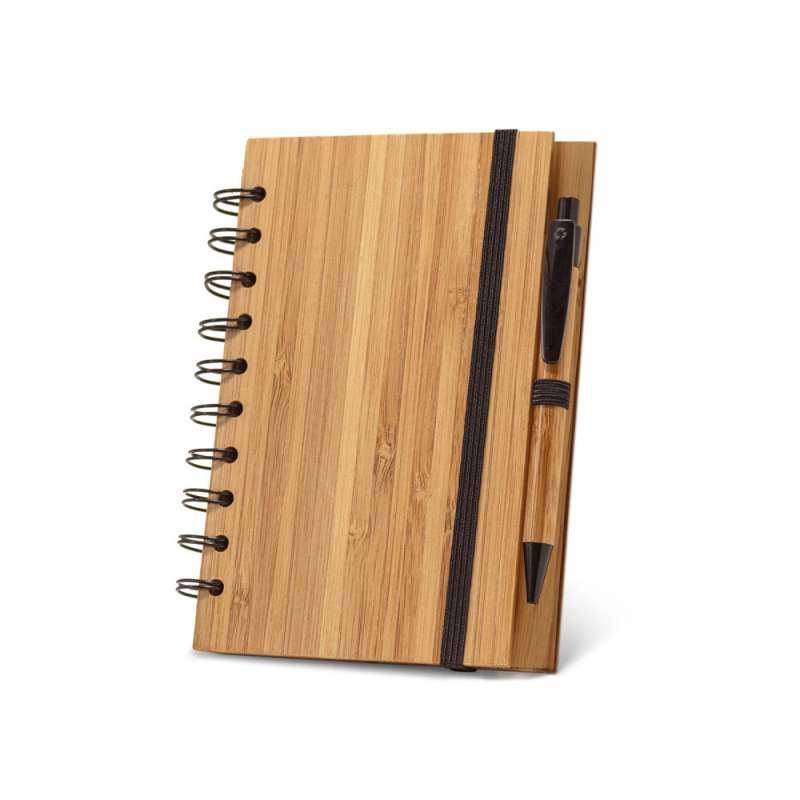 A5 Bamboo Spiral Notebook with Recycled Pages at wholesale prices - Wooden product at wholesale prices