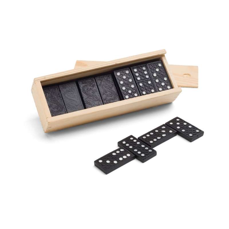 Wooden Domino Set in Black and White at wholesale prices - Wooden product at wholesale prices