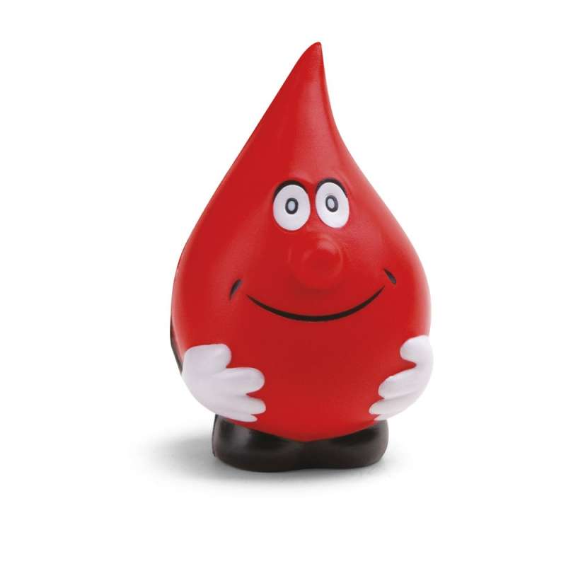Red Polyurethane Droplet Stress Ball, 65mm - Foam stress relief at wholesale prices
