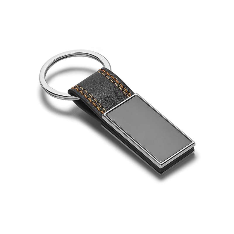 Metal and PU Keychain in Gift Box, 22x65mm - Keychains at wholesale prices
