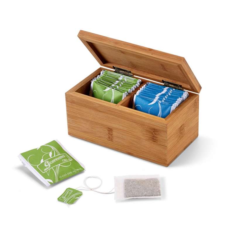 Boîte à thé en bambou - Accessoire développement durable à prix grossiste