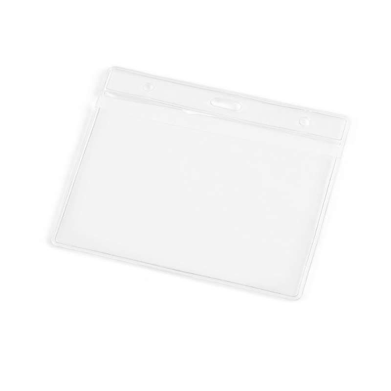 PVC Badge Holder with Carabiner Slot 110x90mm - Badge at wholesale prices