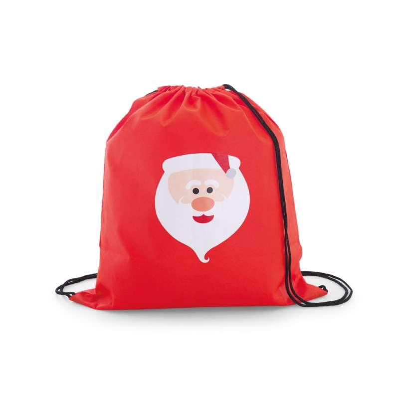 Non-tissé rugzak met kerstman 300x350 mm - Kerstaccessoire tegen groothandelsprijzen