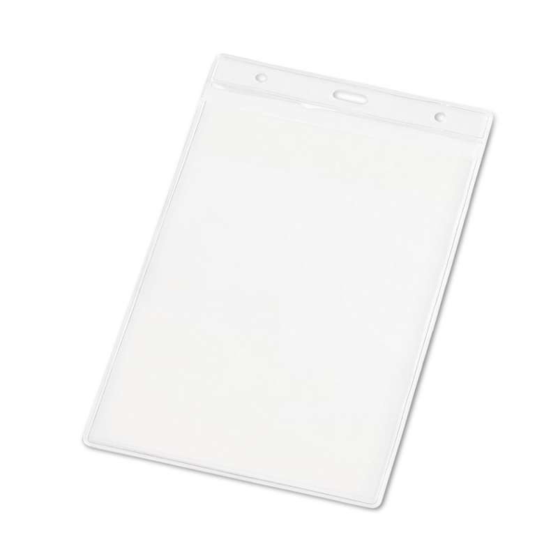 PVC Badgehouder 110 x 170 mm met Mousqueton - Badge tegen groothandelsprijzen
