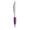 White Ballpoint Pen with Colorful Grip, 140 mm - Ballpoint pen at wholesale prices White Ballpoint Pen with Colorful Grip, 140 mm - Ballpoint pen at wholesale prices