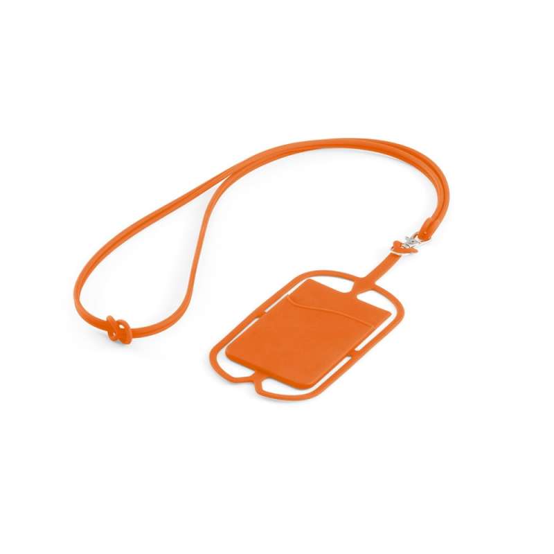 Silicone Business Card Holder with Lanyard  - Leather goods accessory at wholesale prices