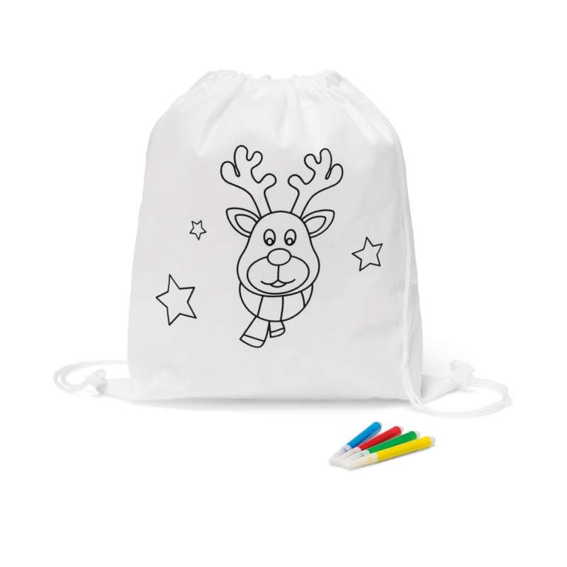 Mochila não-tecida 300x350 mm para colorir - Mochila a preço grossista