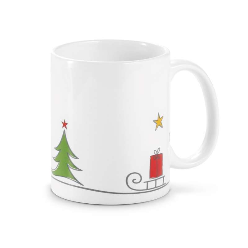 Keramische Kersttas 350 ml, Cadeaubox tegen groothandelsprijzen - Kerstaccessoire tegen groothandelsprijzen