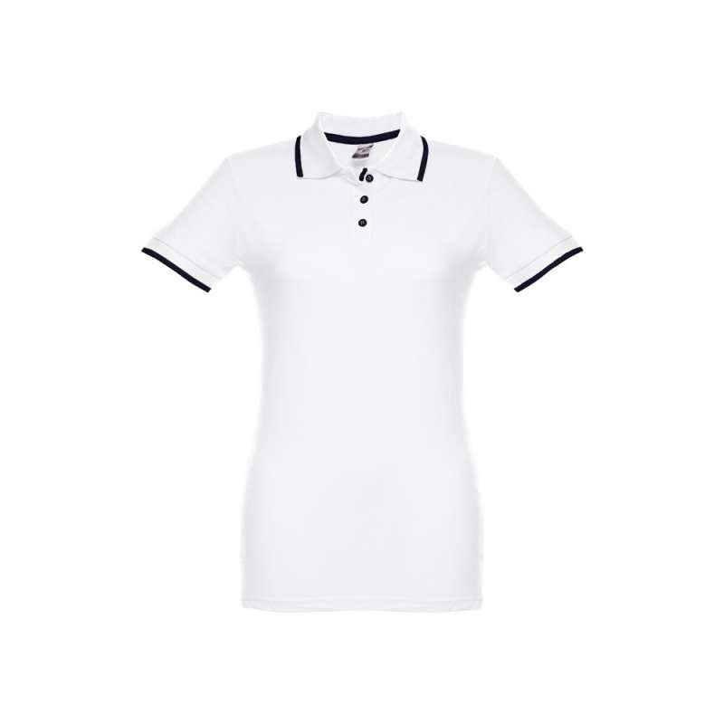 Polo Slim Fit Damen Bicolor Kurzarm 100% Baumwolle - Damen Polo zu Großhandelspreisen