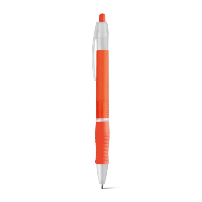 Slim sort kuglepen med gummigreb 10x145 mm til engrospris - Kuglepen til engrospris