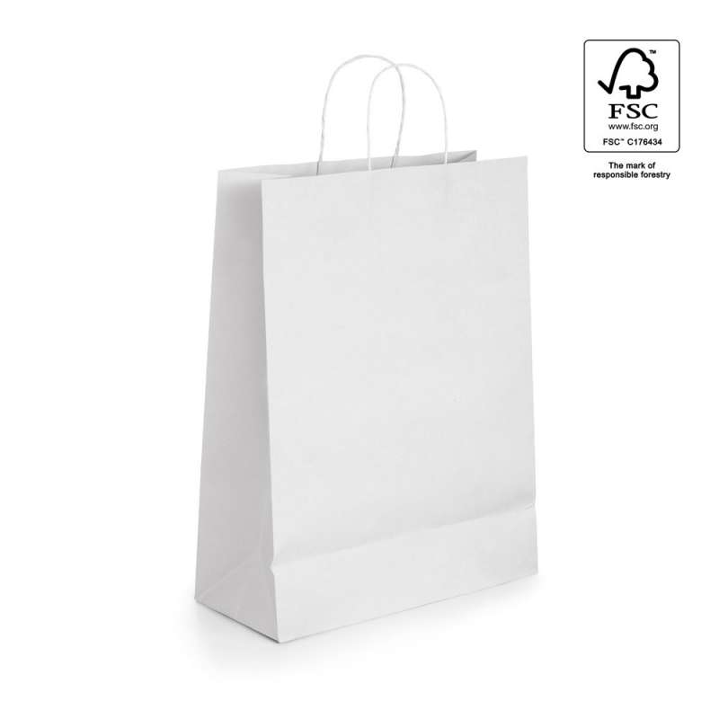 White Kraft Paper Bag, 9"x7"x3" - Natural bag at wholesale prices