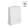 Sac en papier kraft  blanc - Sac shopping à prix de gros