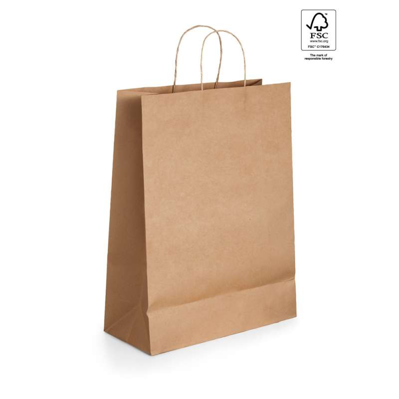 Sac en papier kraft 8 x 23 x 18 cm - Accessoire développement durable à prix de gros