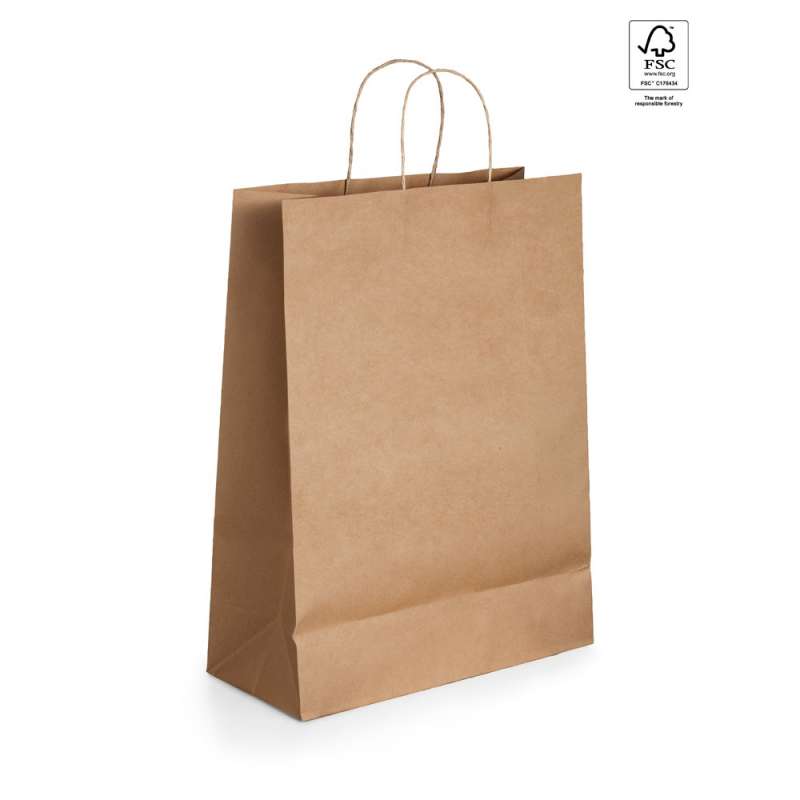 Brown Kraft Paper Bag 11 x 32 x 41 cm at wholesale prices - Natural bag at wholesale prices