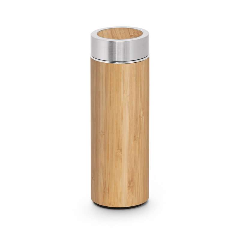 430ml Bamboo and Stainless Steel Thermos Bottle - Natural product at wholesale prices