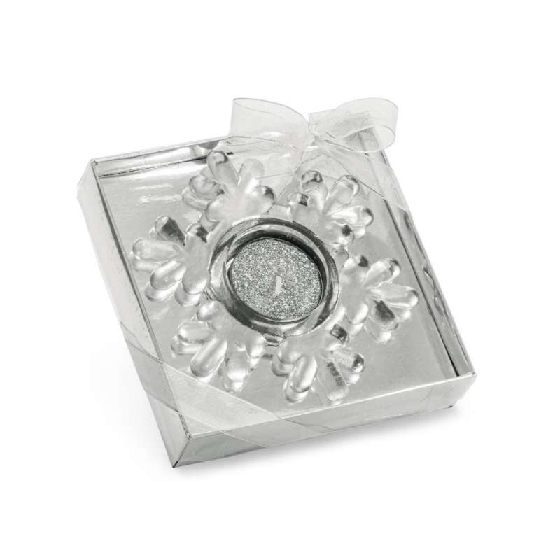 Snöflinge glasljus 123mm till grossistpris - Julaccessoar till grossistpris