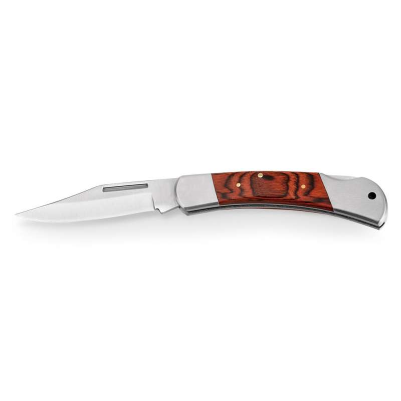 Stainless Steel and Wood Folding Knife 110mm at wholesale prices - Wooden product at wholesale prices