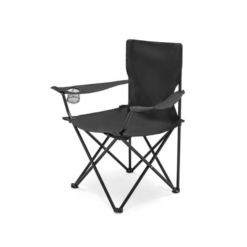 Sammenklappelig stol 600D med flaskeholder - campingstol til engrospris