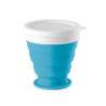 Sammenfoldeligt silicone krus 250 ml med låg - Glas til engrospris