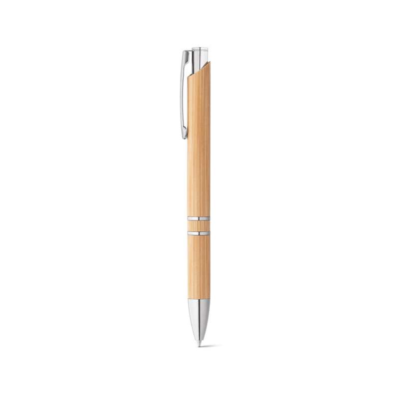 Bamboo Ballpoint Pen with Metal Accents 11mm at wholesale prices - Wooden product at wholesale prices