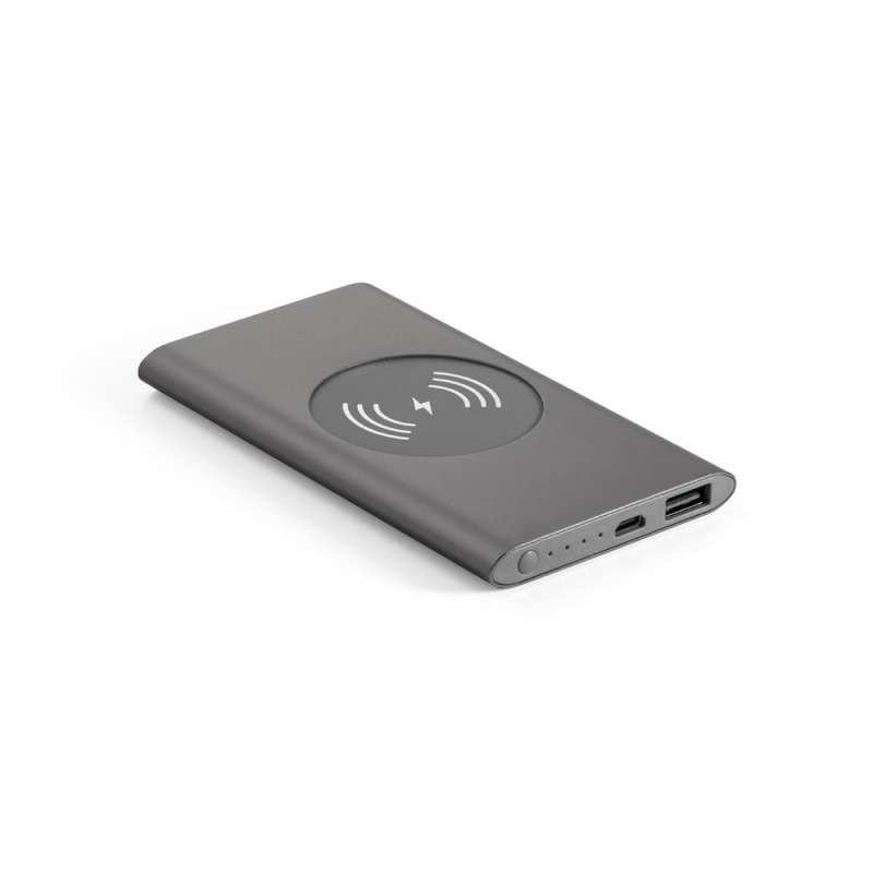 Bärbar aluminiumbatteri 4000 mAh 123x70 mm till grossistpris - Induktiv laddare till grossistpris