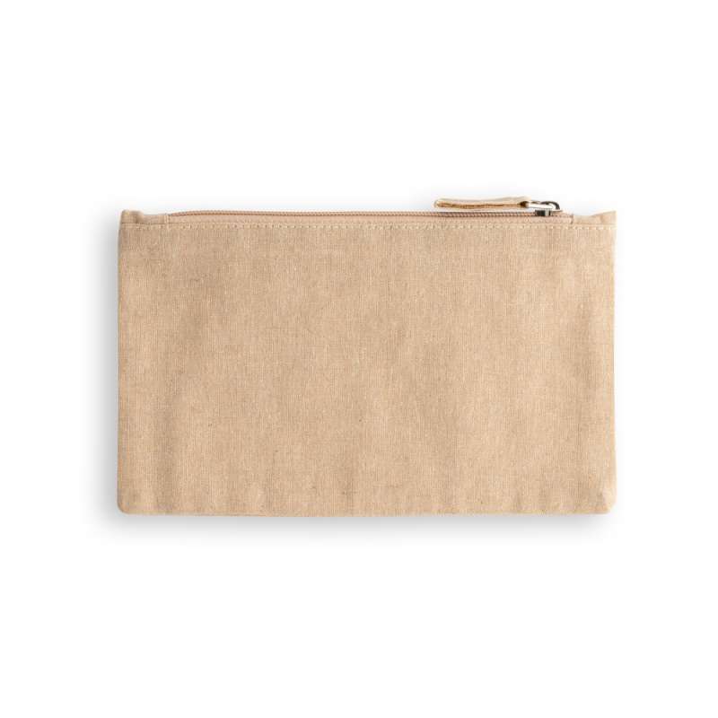 Recycled Cotton Multi-Purpose Zipper Pouch 225x120mm at wholesale prices - Toiletry bag at wholesale prices