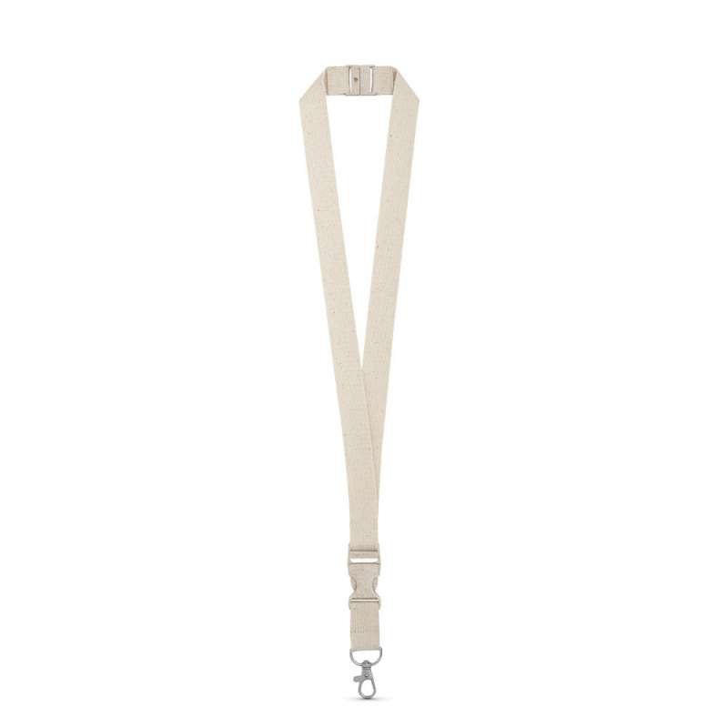 Cotton Lanyard with Metal Clip, 20 x 510 mm at wholesale prices - Lanyard at wholesale prices