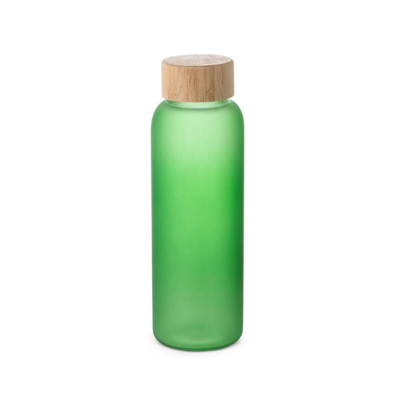 Garrafão de vidro borosilicato 500 ml com tampa de bambu a preço grossista - Garrafa a preço grossista