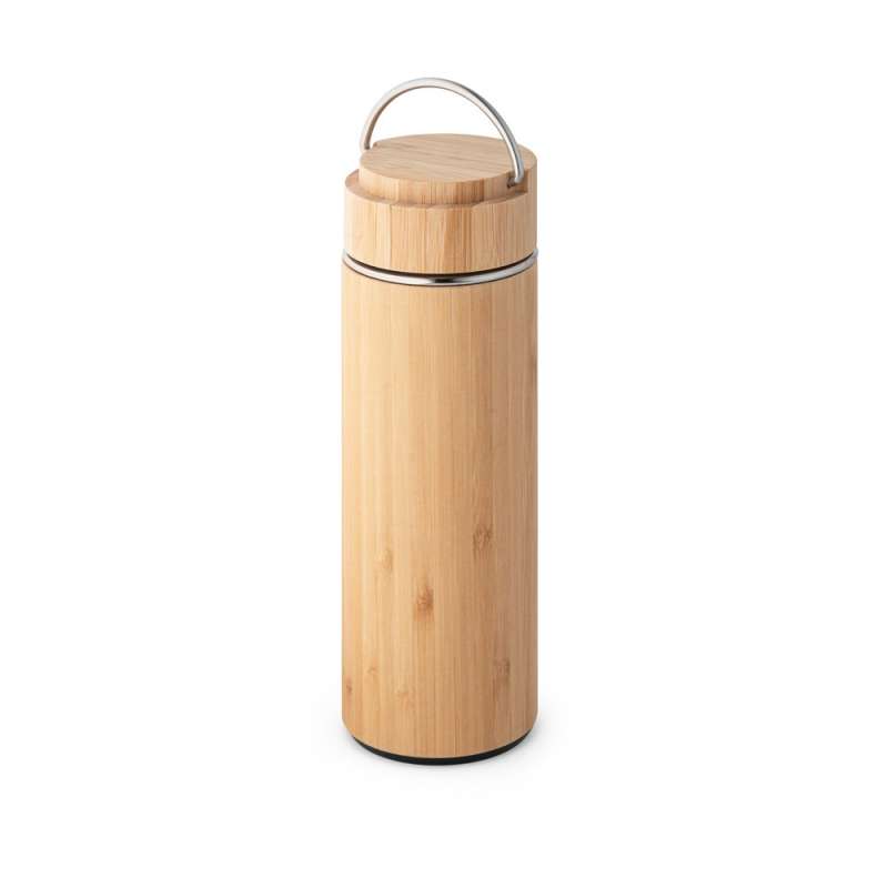 Isolerad bambuflaska i rostfritt stål med infuser 440 ml - infuser till grossistpris