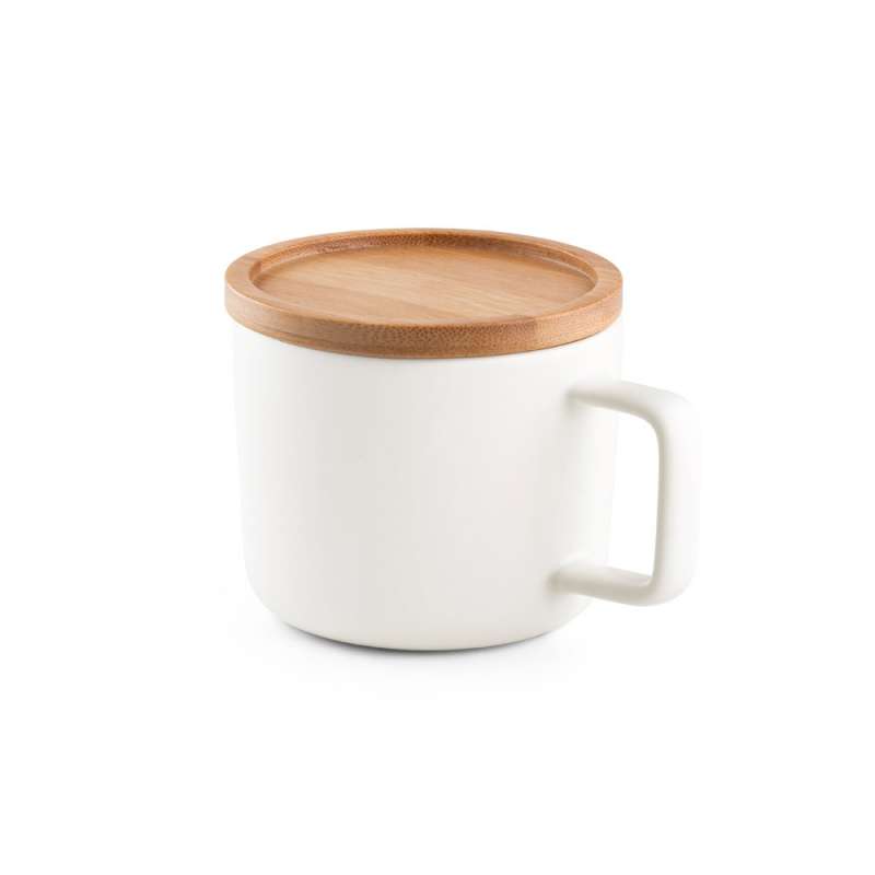 Tasse de cerâmica 250 ml com base de bambu - Chávena a preço grossista
