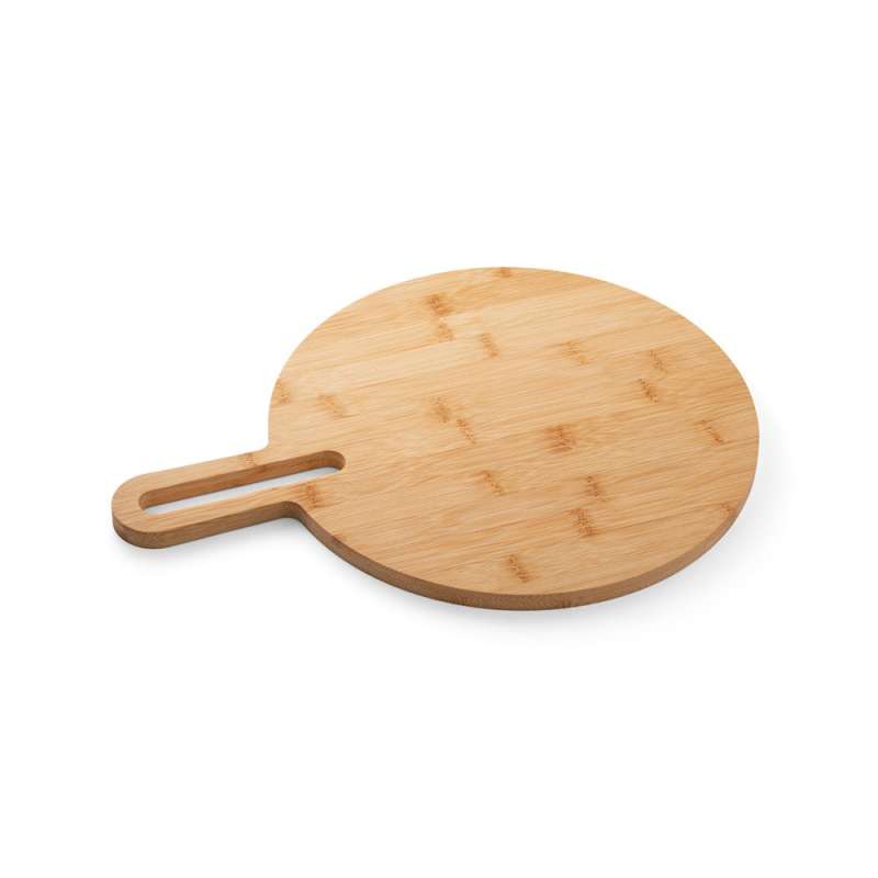 Rund bambuskiva 31 cm med handtag - Serveringsbräda till grossistpris