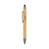 Bambus kuglepen med metalclip 11x141 mm - Stylus til engrospris Bambus kuglepen med metalclip 11x141 mm - Stylus til engrospris