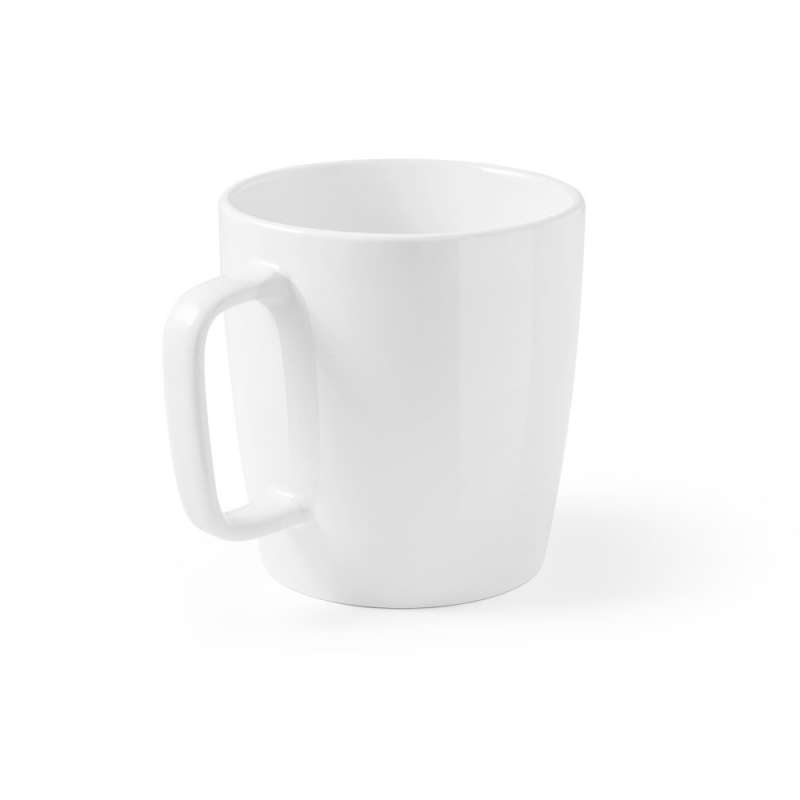 Weißer Keramikkrug 450 mL, glänzend - Becher aus Keramik oder Porzellan zu Großhandelspreisen