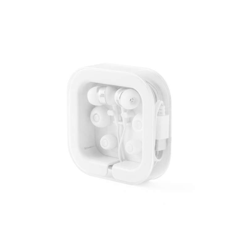 Ecouteurs en matière ABS recyclé avec microphone intégré - Accessoire recyclable à prix de gros