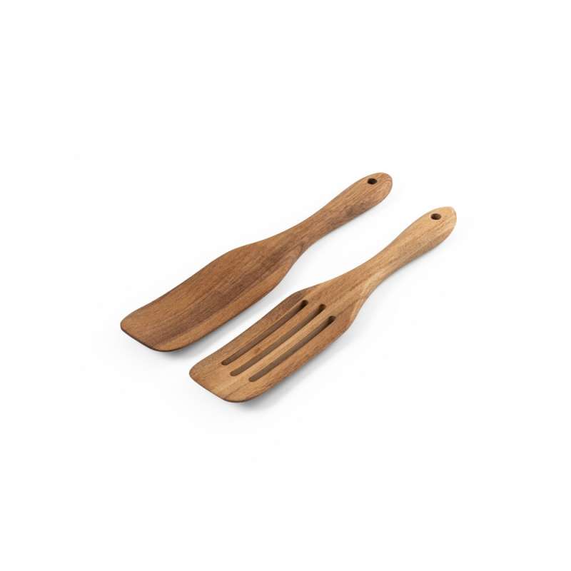 Set van 2 Acacia Houten Bestek 263x50mm - Houten lepel tegen groothandelsprijzen