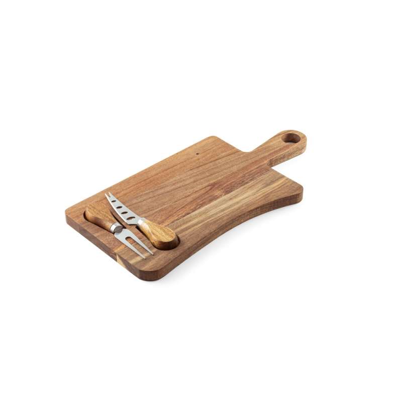 Vassoio Formaggio Acacia 363x181 mm con Utensili - vassoio per formaggi a prezzi all'ingrosso